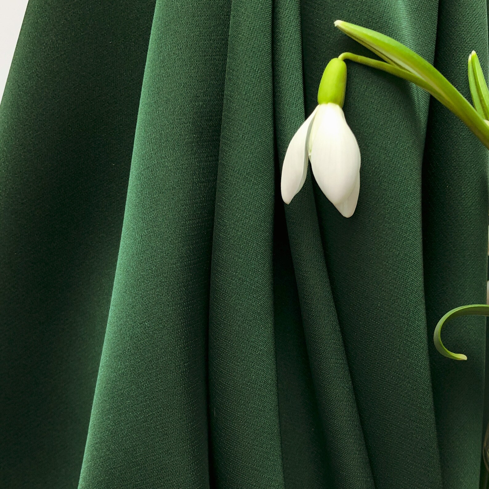 Hunter Green Silk Satin Fabric by the Meter Lingerie and | Etsy