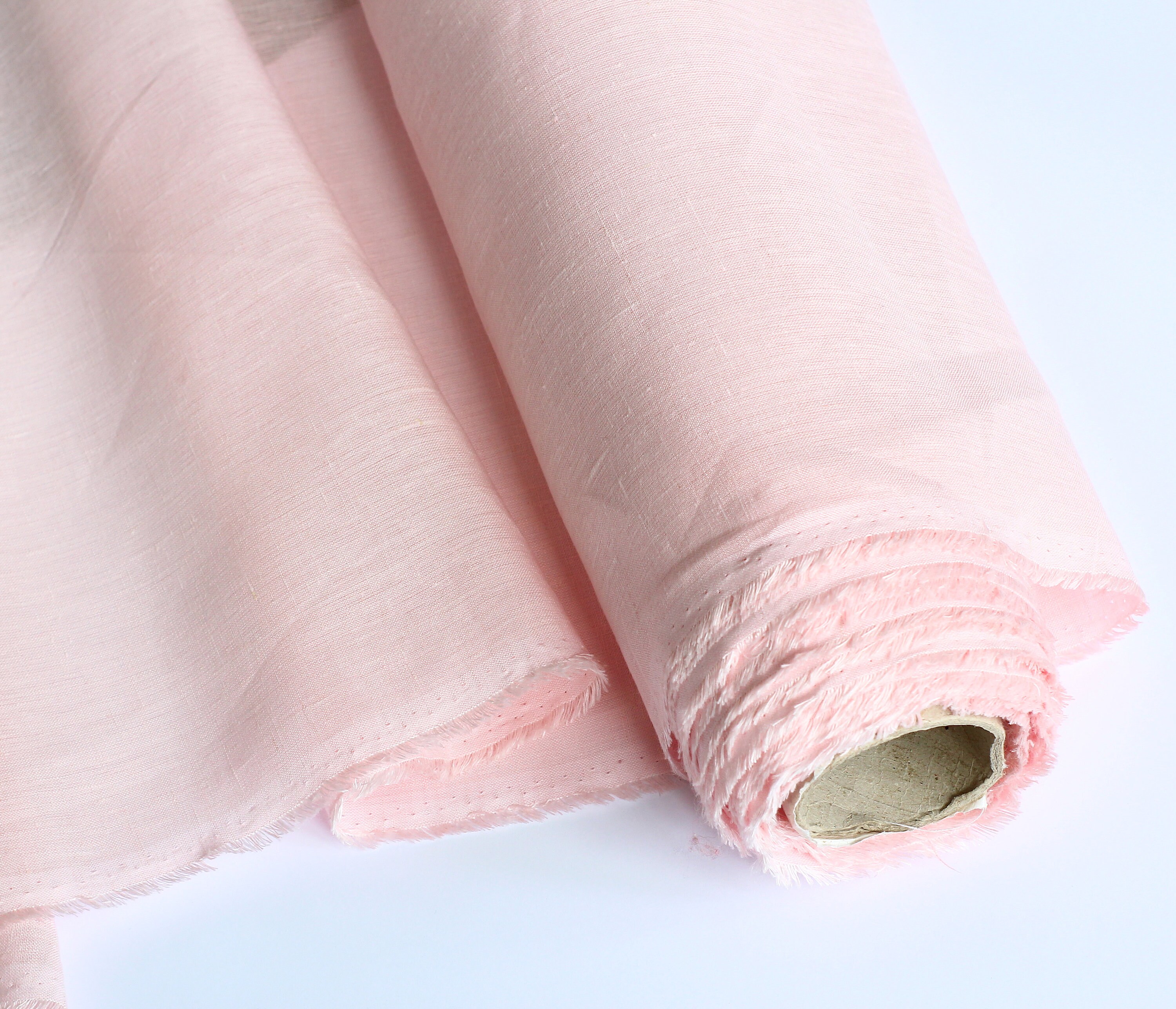 Extra wide linen fabric 260 cm/ 102 Light pink linen Etsy