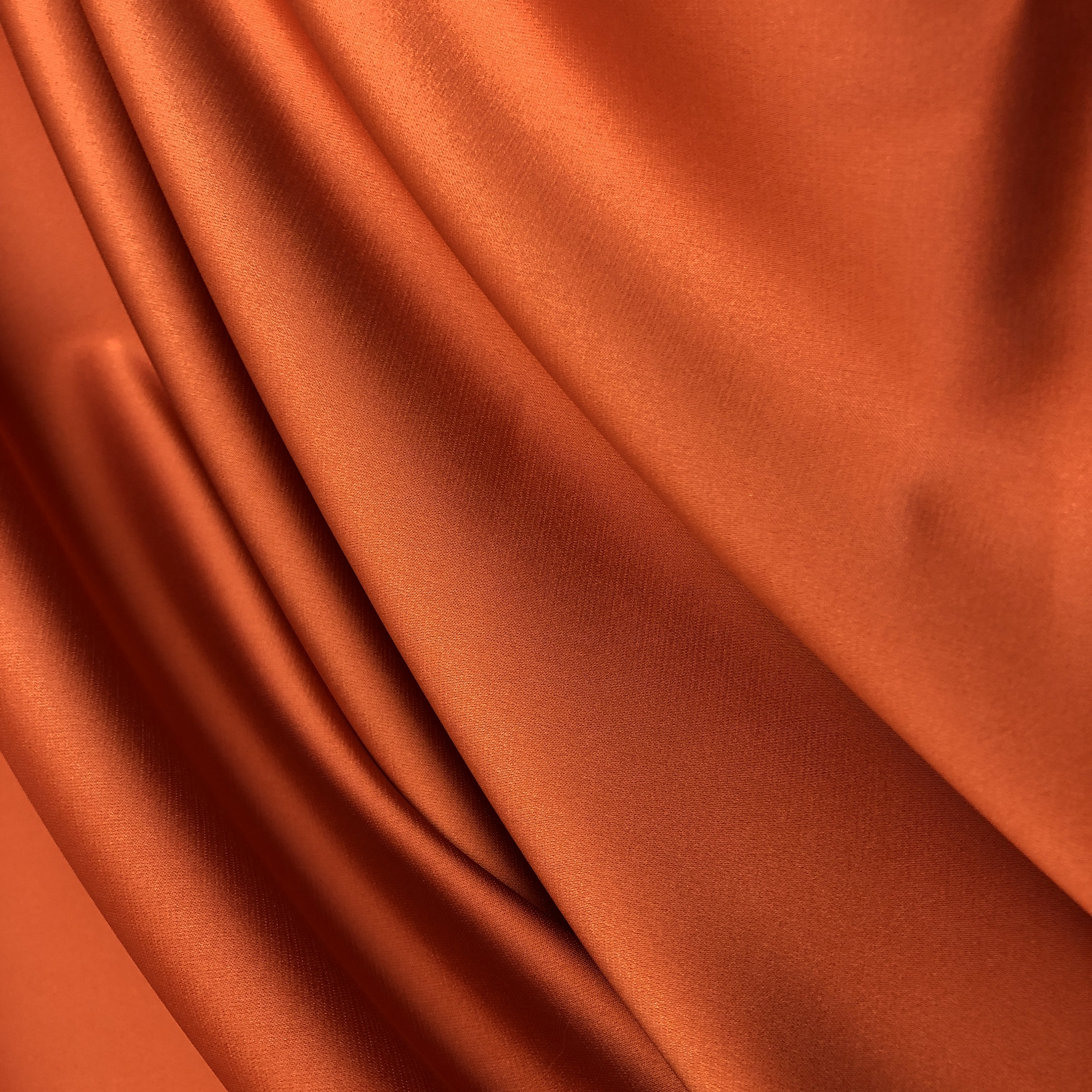 Burnt Orange silk satin fabric by the meter Lingerie and Etsy
