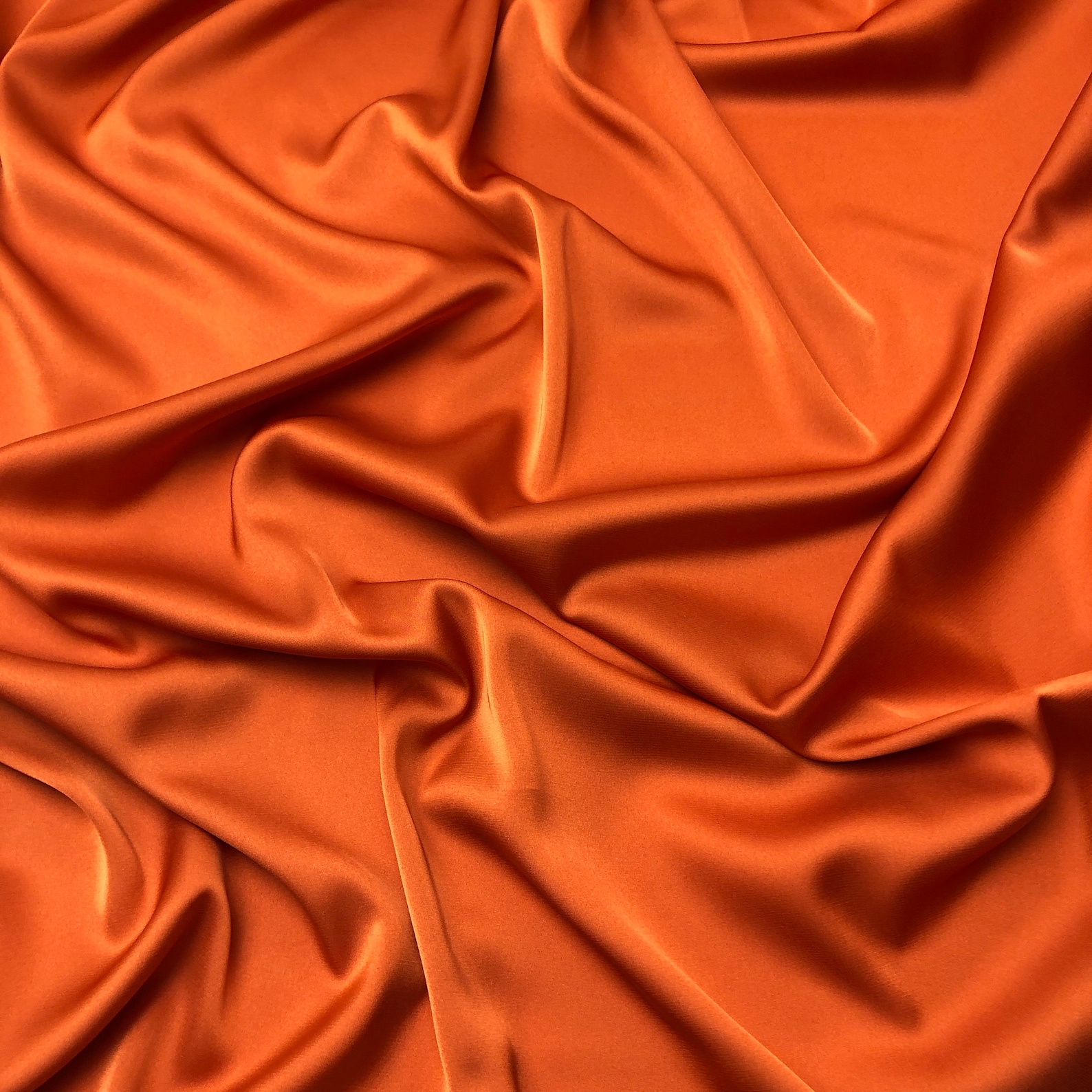 Burnt Orange silk satin fabric by the meter Lingerie and Etsy