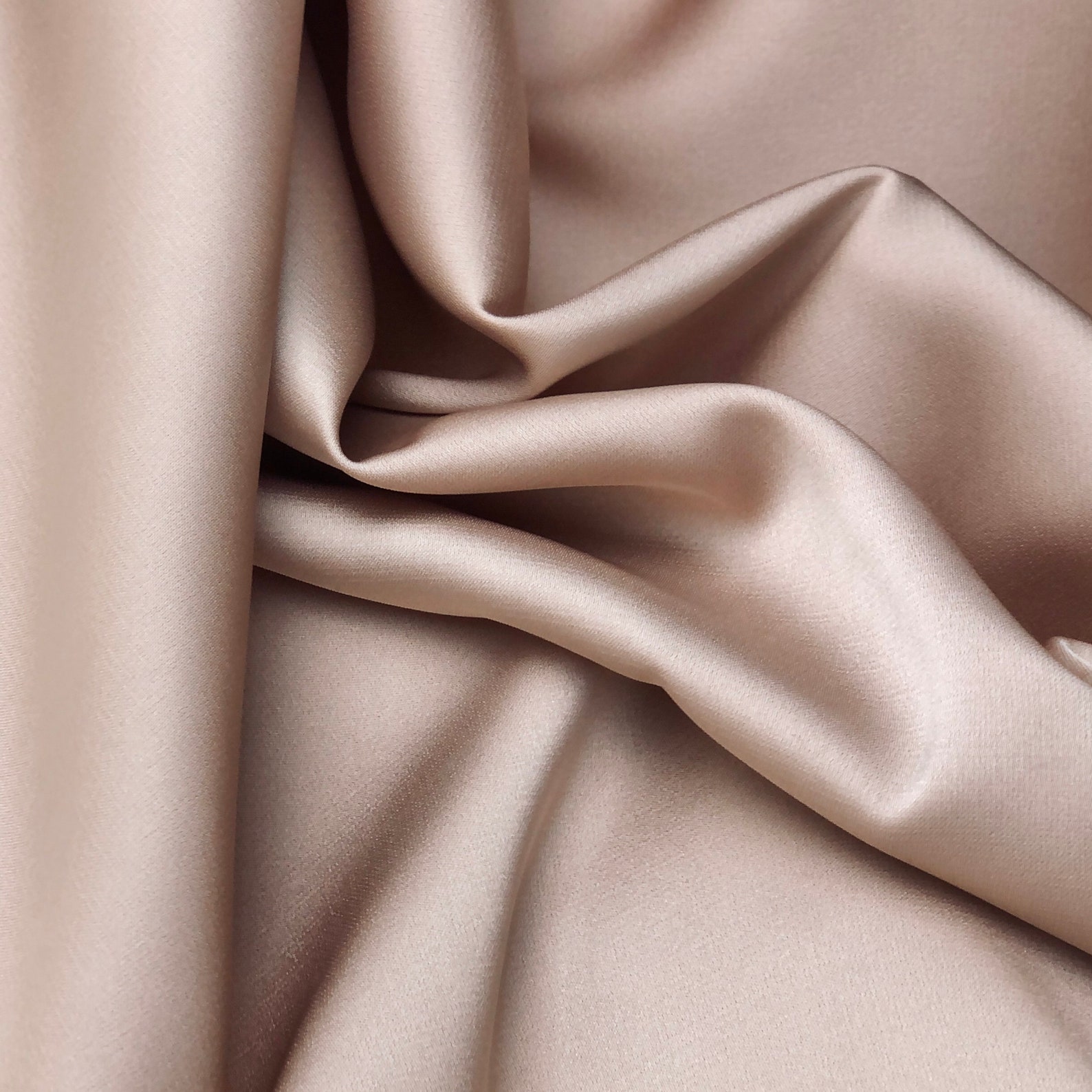 Beige silk satin fabric by the yard Lingerie and Dress Silk Etsy
