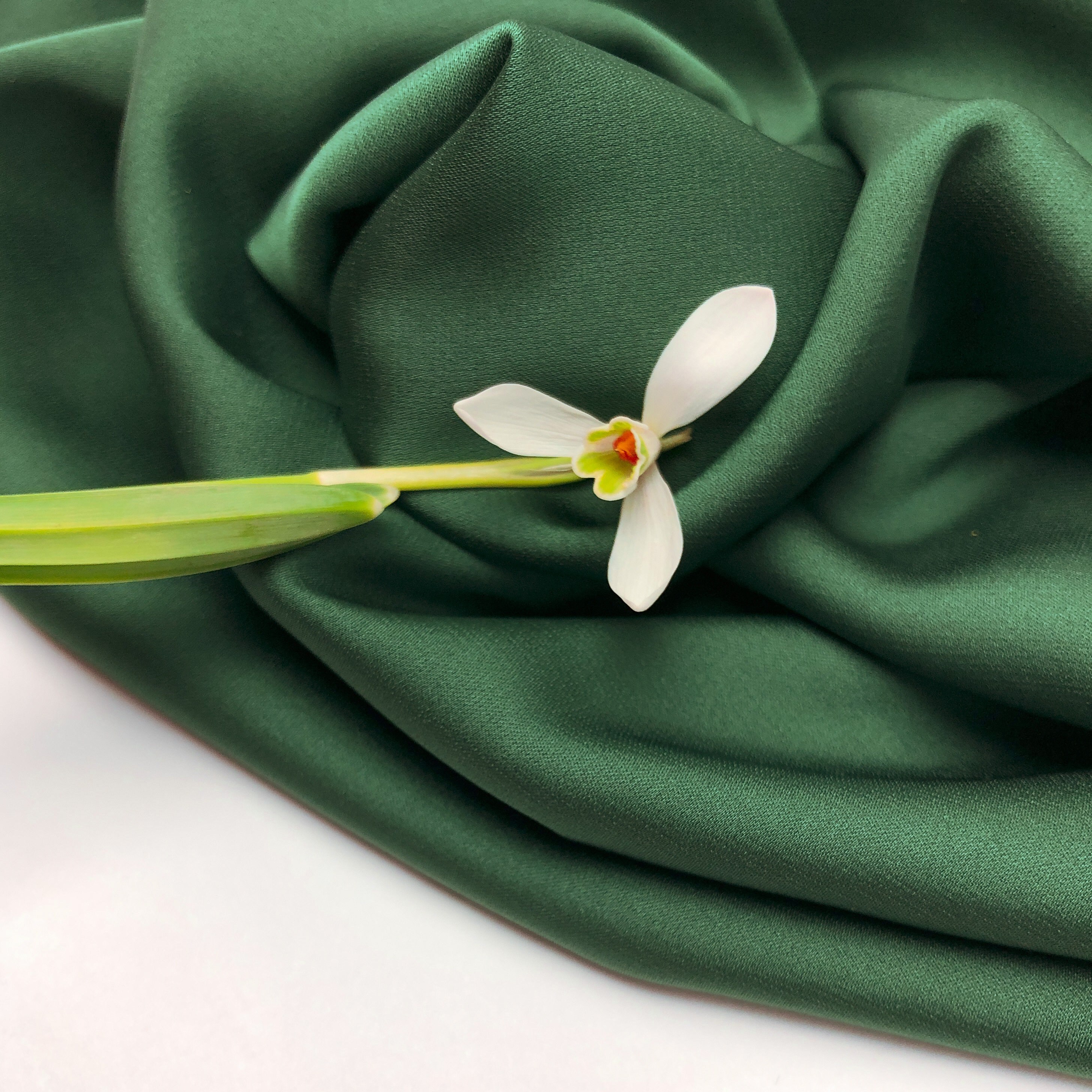 Hunter Green silk satin fabric by the meter Lingerie and Etsy