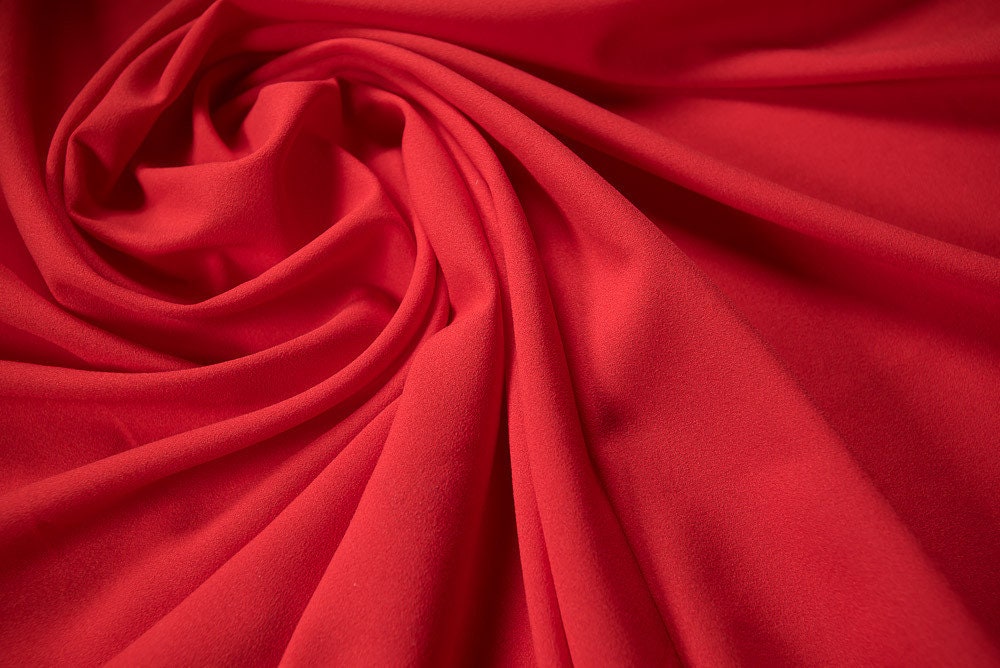 Red crepe chiffon fabric Wholesale chiffon fabric by the yard Etsy