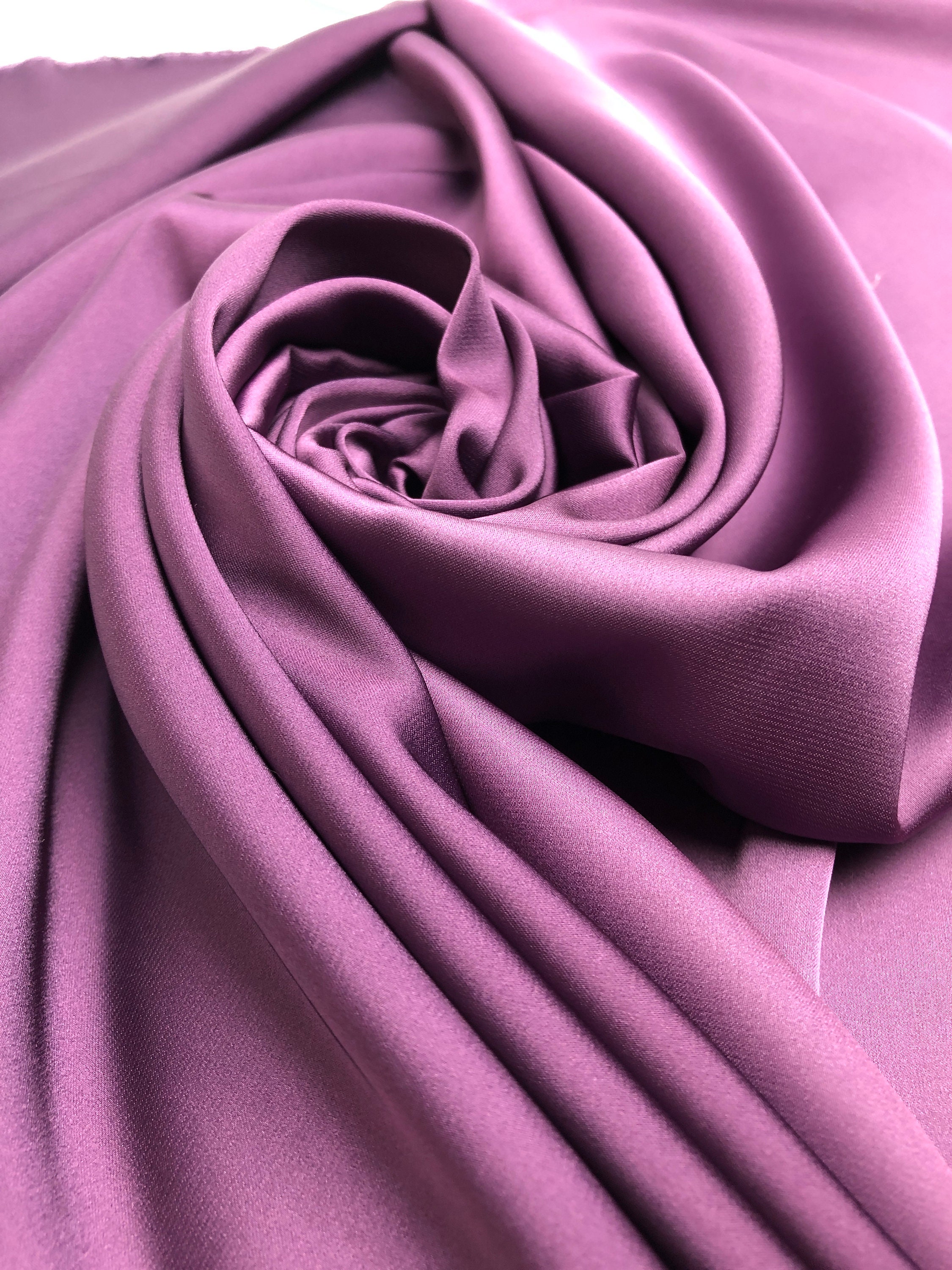 Lilac Ombre Silk satin fabric by the yard Wholesale Silk Etsy