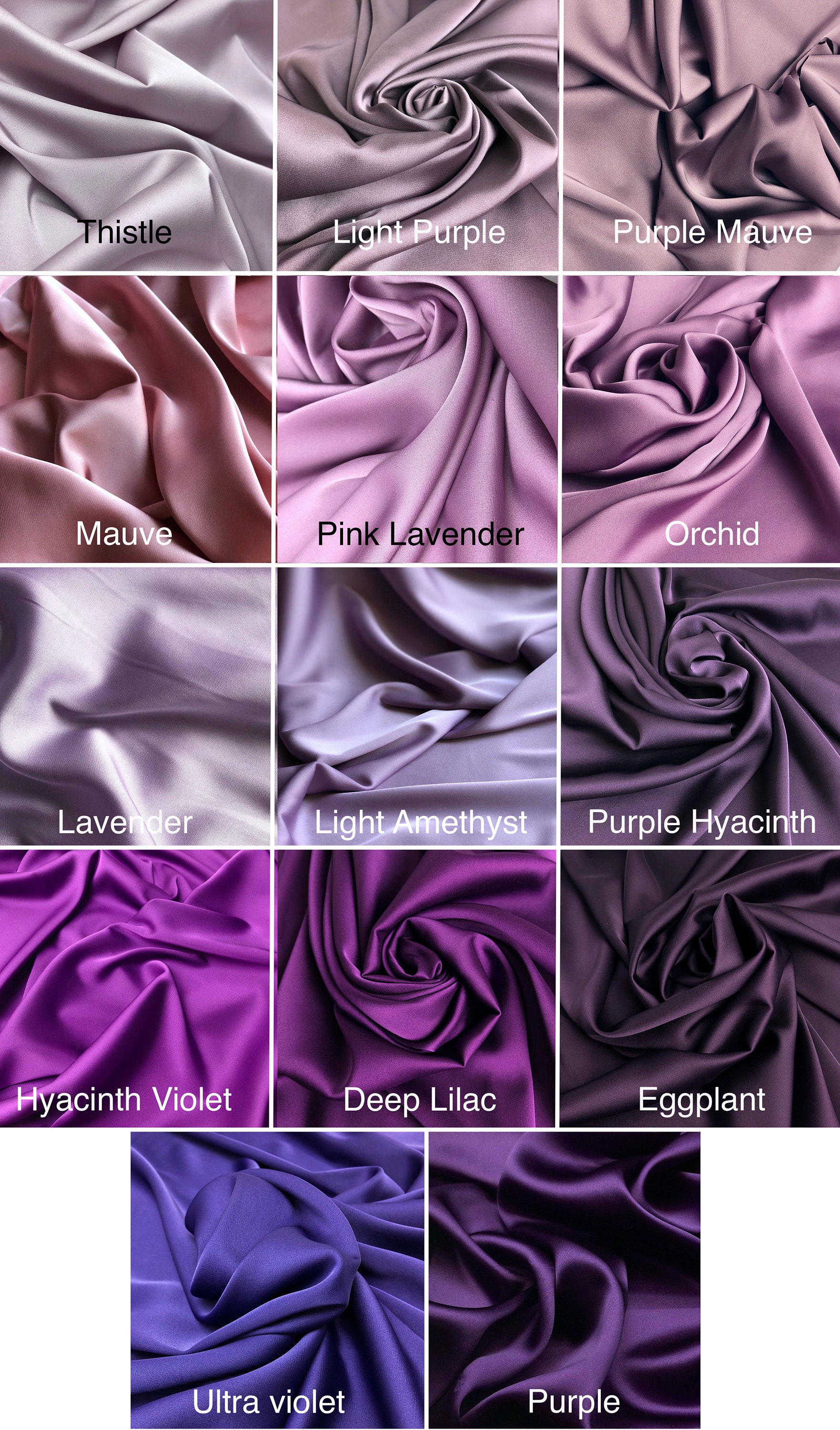 80 colors 50 yards Wholesale Silk Satin Fabric 50 meters Etsy