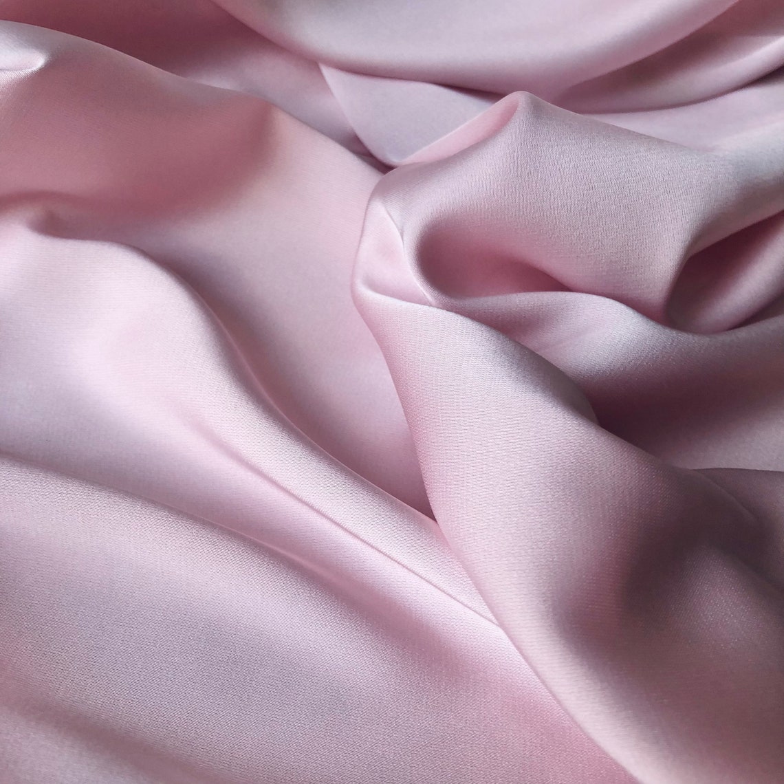 Light Pink silk satin fabric by the yard Lingerie and Dress | Etsy