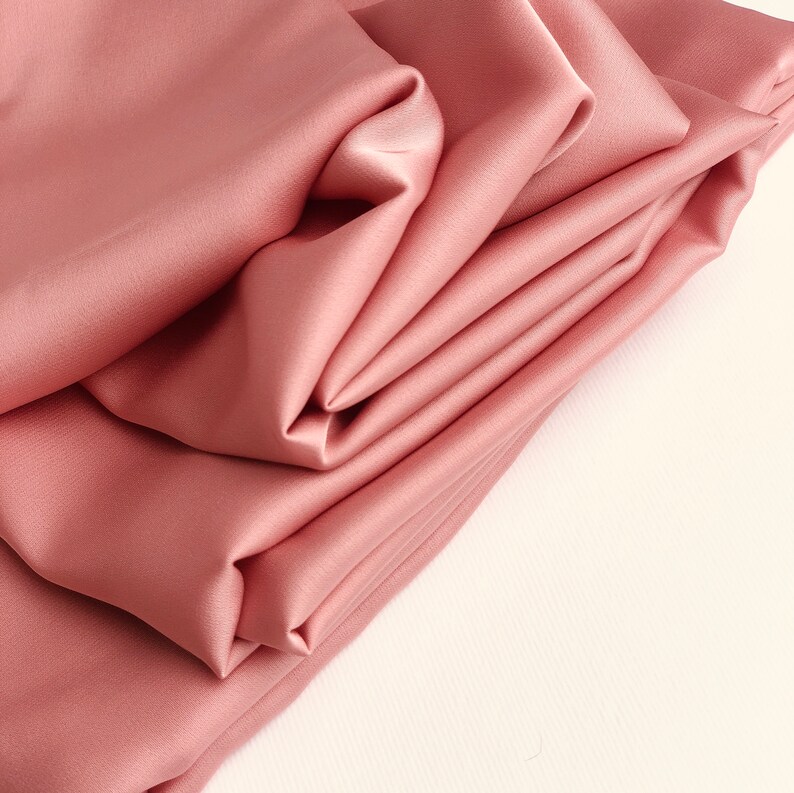 Sunset Pink silk satin fabric by the yard Lingerie and Dress Etsy