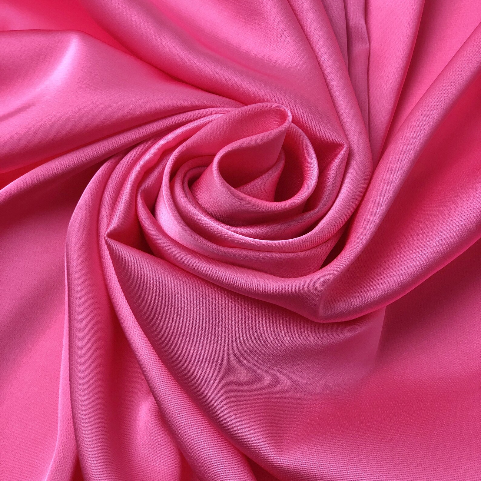 Carmine Rose Pink silk satin fabric by the meter Lingerie and Etsy