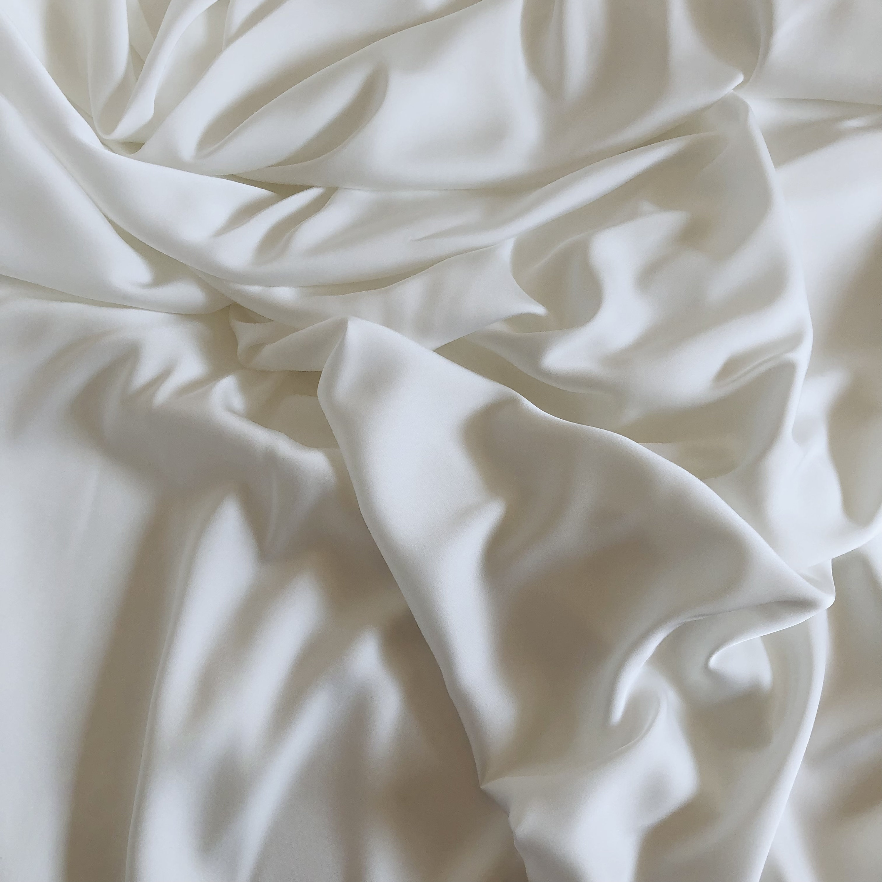 White Milk Silk Satin Fabric Silk Fabric by the yard Wedding Etsy