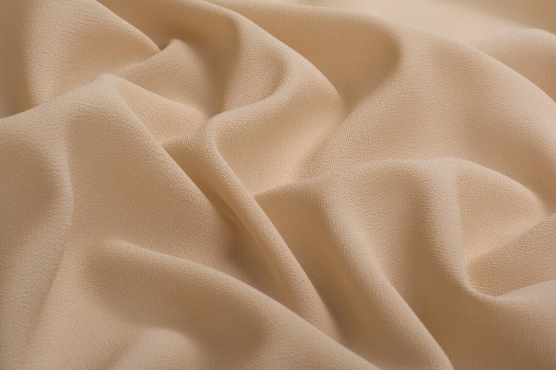 Beige crepe chiffon fabric Wholesale chiffon fabric by the Etsy