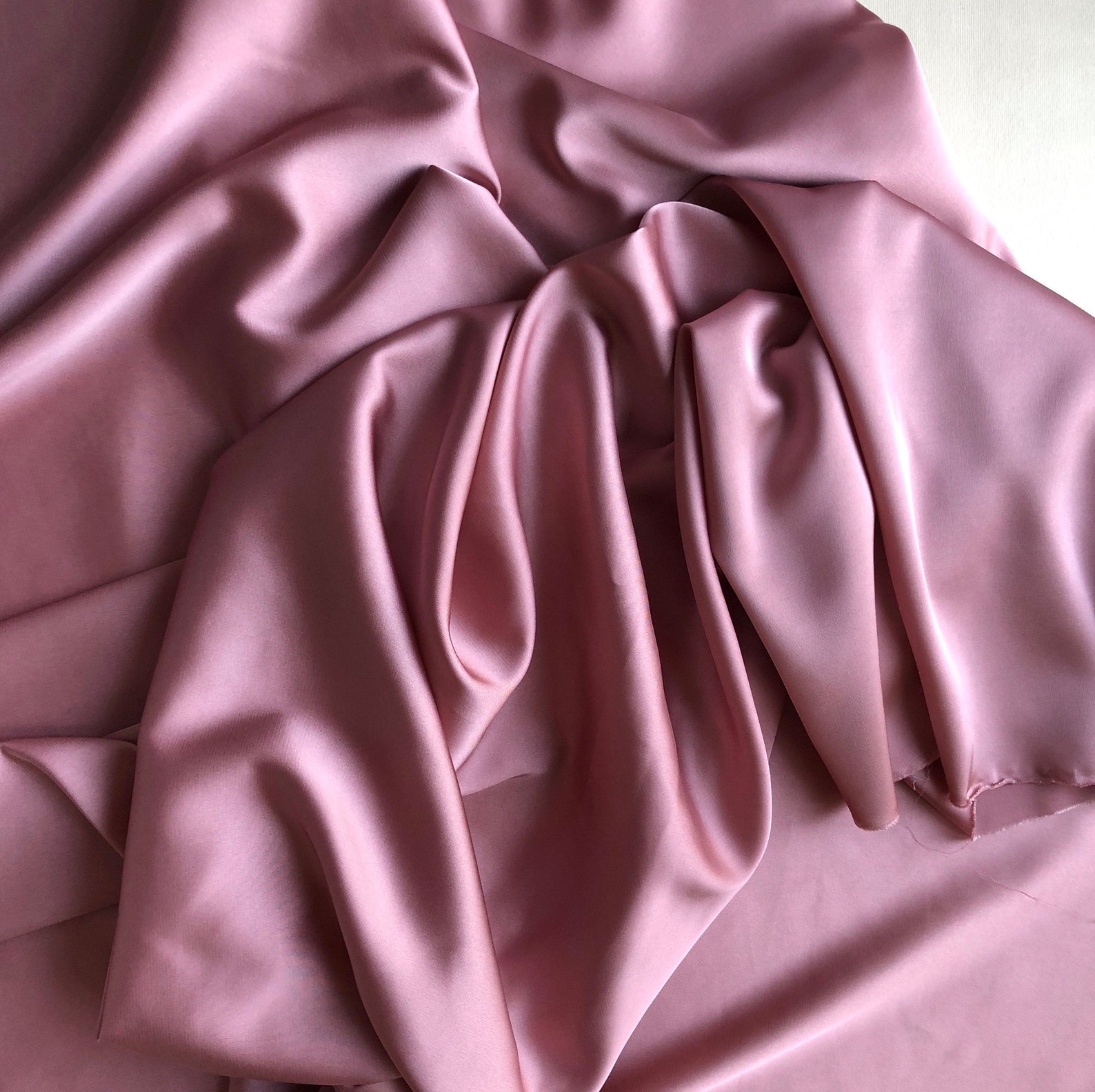 Mauve silk satin fabric by the meter Lingerie and Dress Silk Etsy