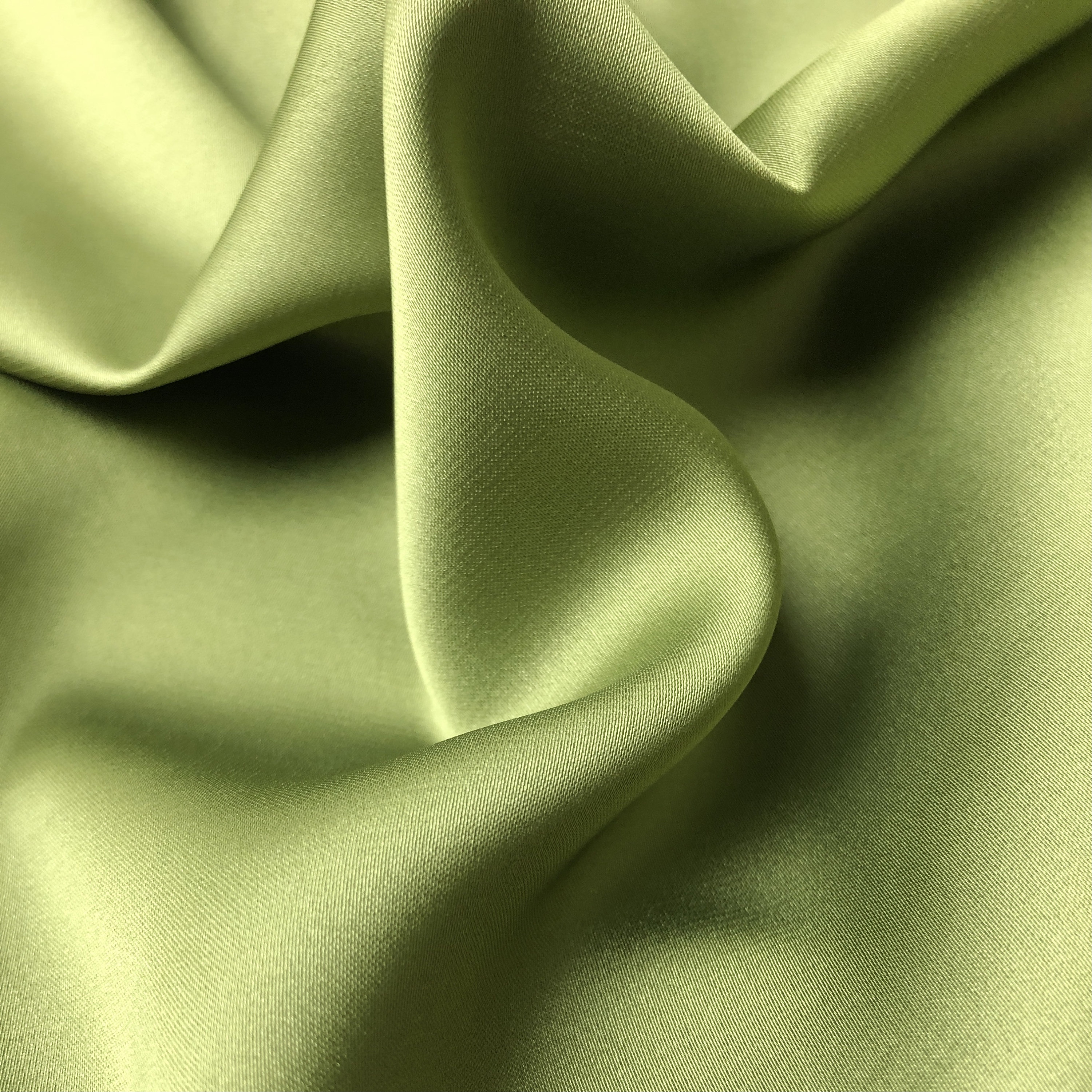 Tela de satén de seda verde oliva cortada a medida tela de - Etsy España