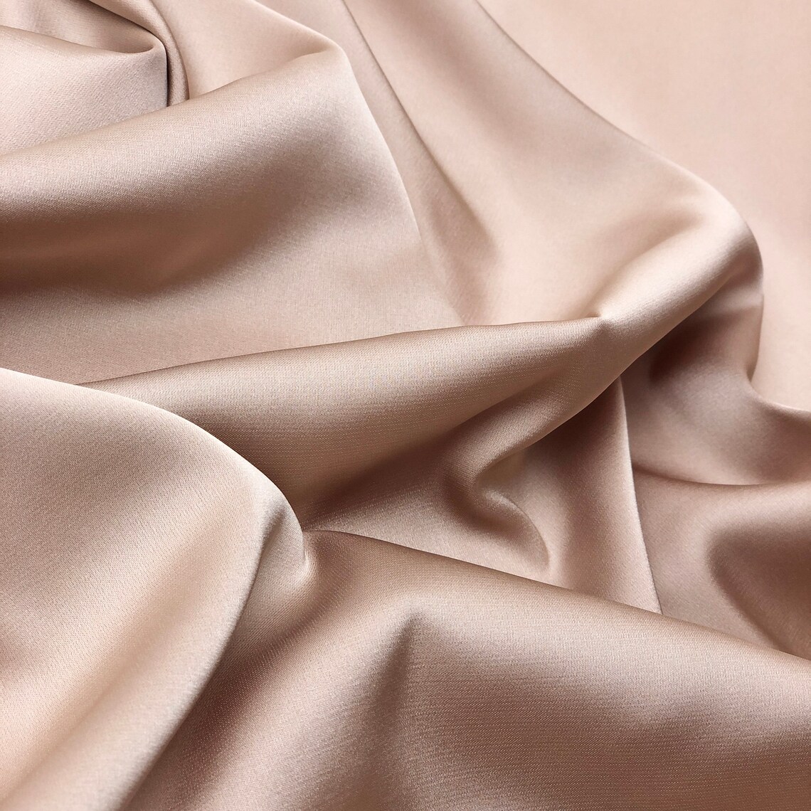 Beige silk satin fabric by the yard Lingerie and Dress Silk Etsy