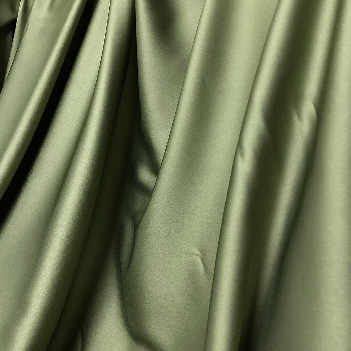 Moss Green silk satin fabric by the meter Lingerie and Dress Etsy
