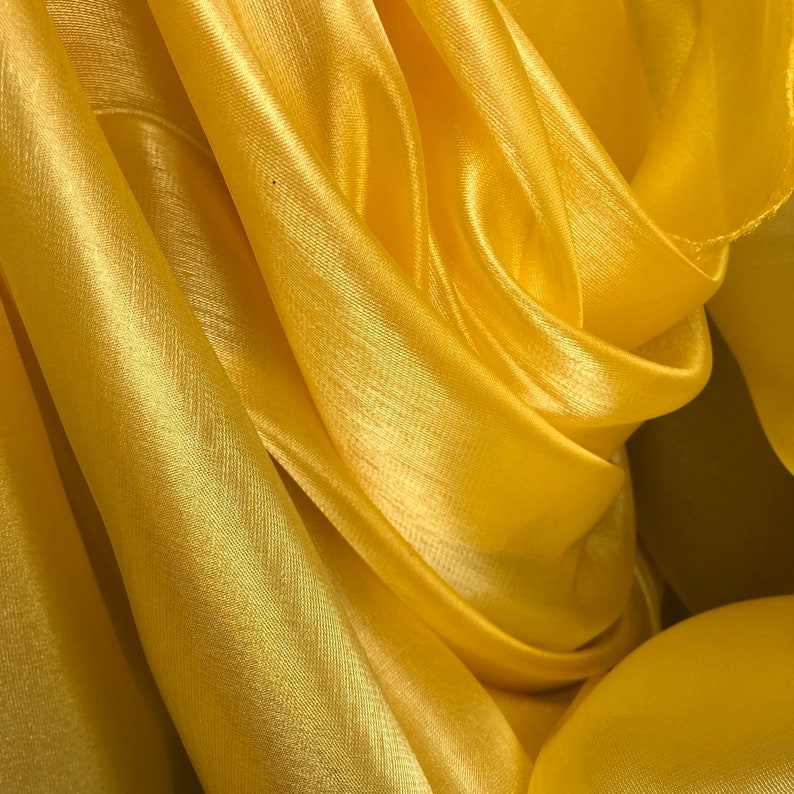 Yellow Organza Fabric by the Yard and Wholesale Sheer Organza - Etsy