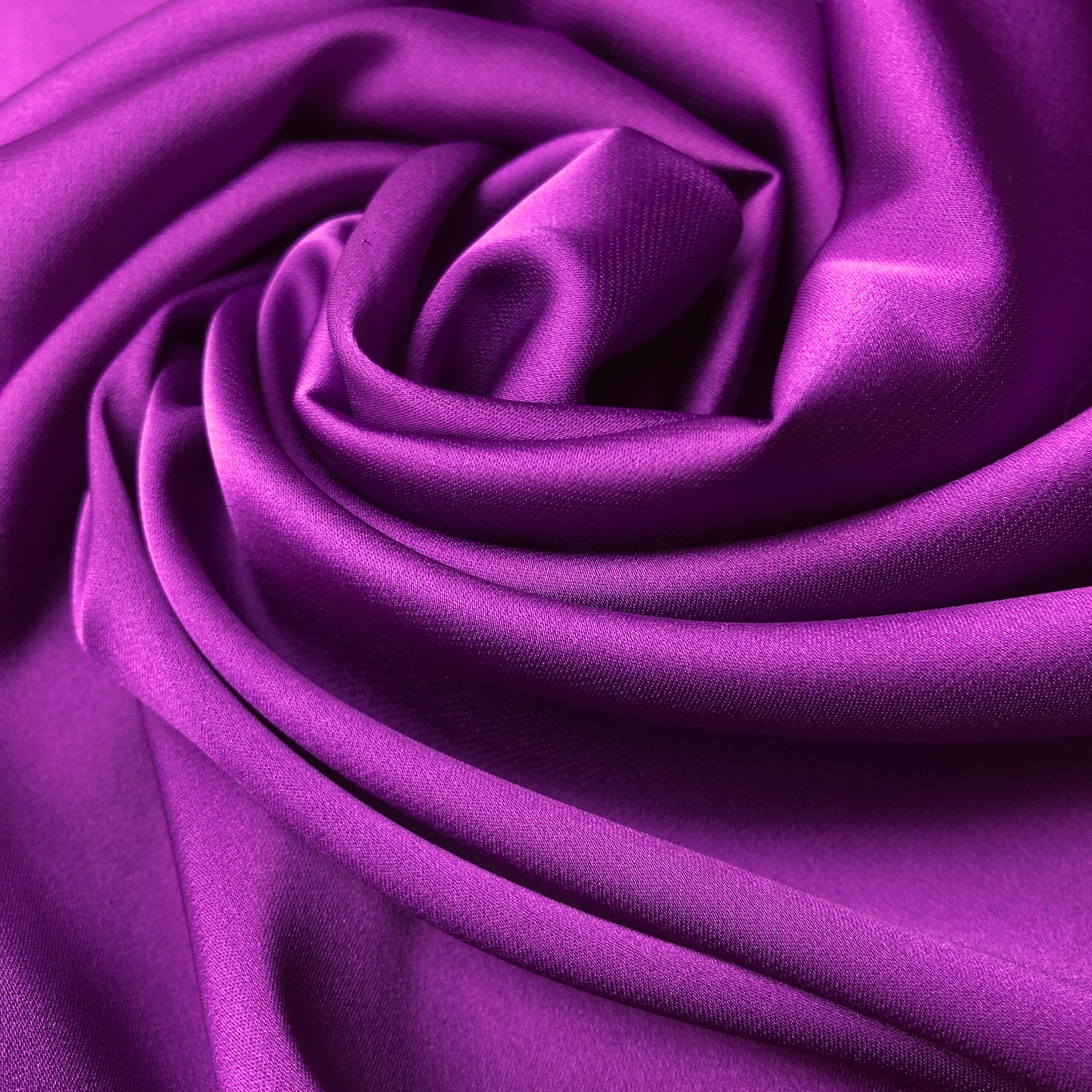 Hyacinth Violet silk satin fabric by the meter Lingerie and Etsy