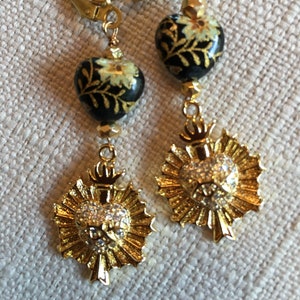 Medieval Art Sacred Heart Earrings