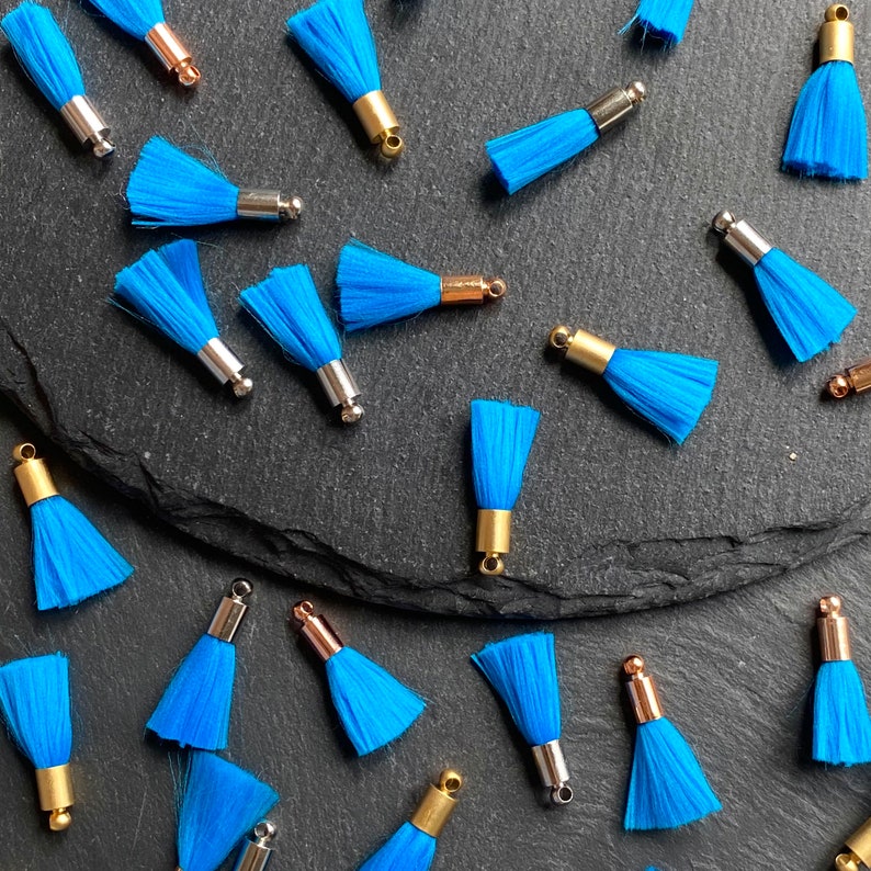 Ocean Blue 20mm Mini Tassels for Earrings Bulk Tassels Diy Etsy