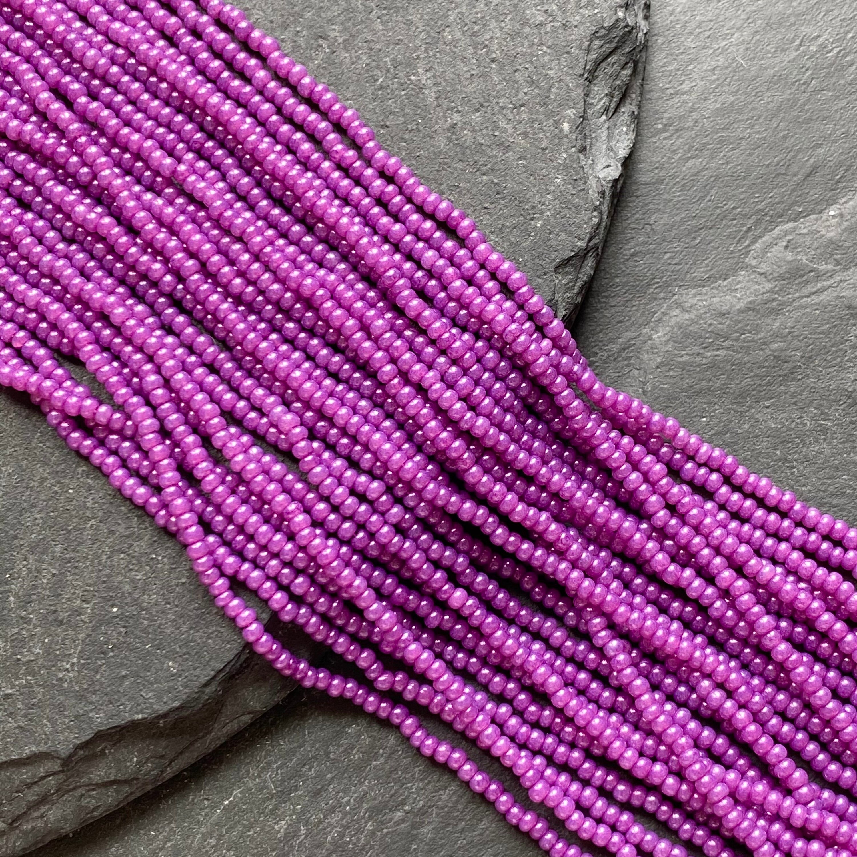 Purple 11/0 2.2mm Seed Beads Czech Preciosa Glass Seed Etsy