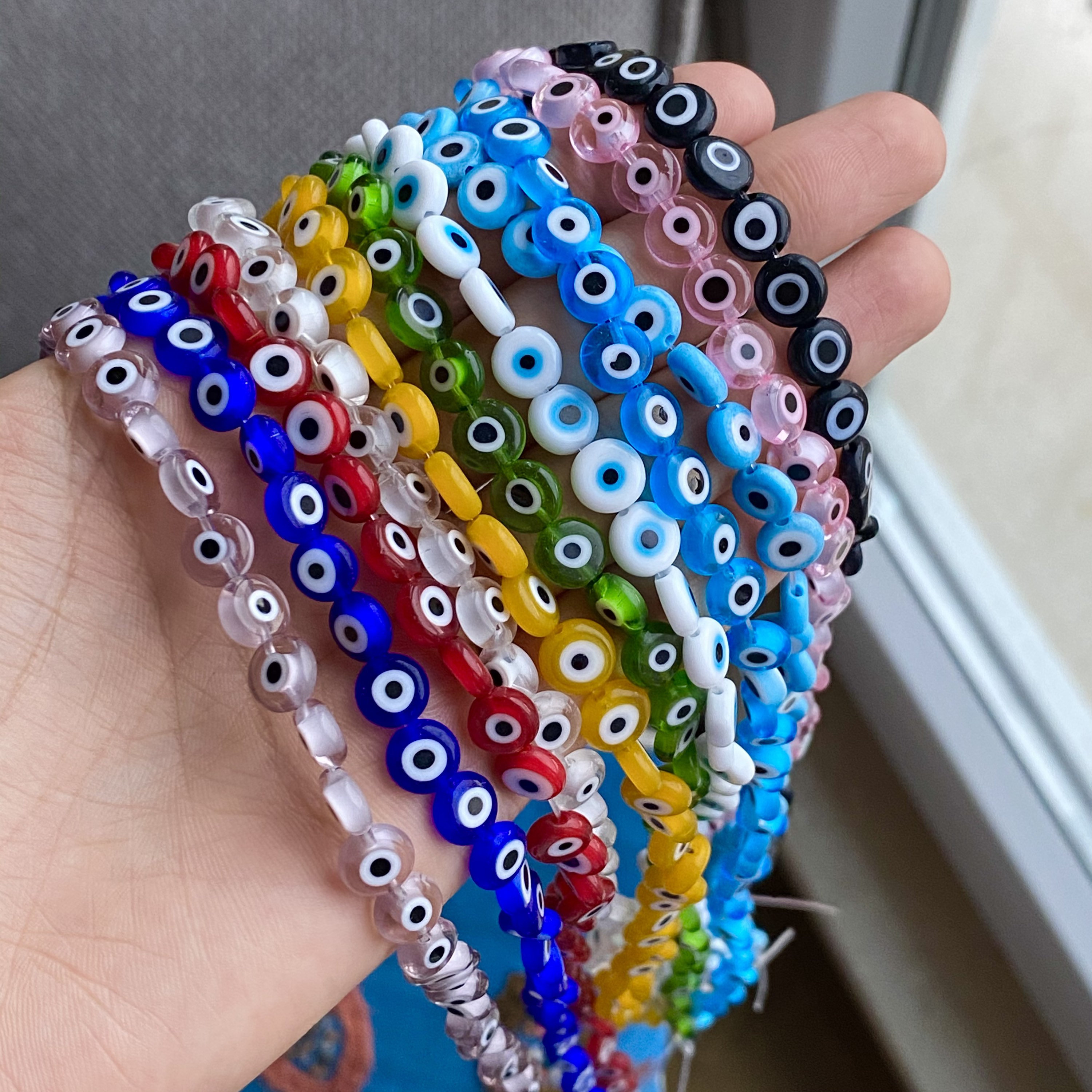 Evil Eye Beads Glass Evil Eye Beads For Making Jewelry DIY Etsy
