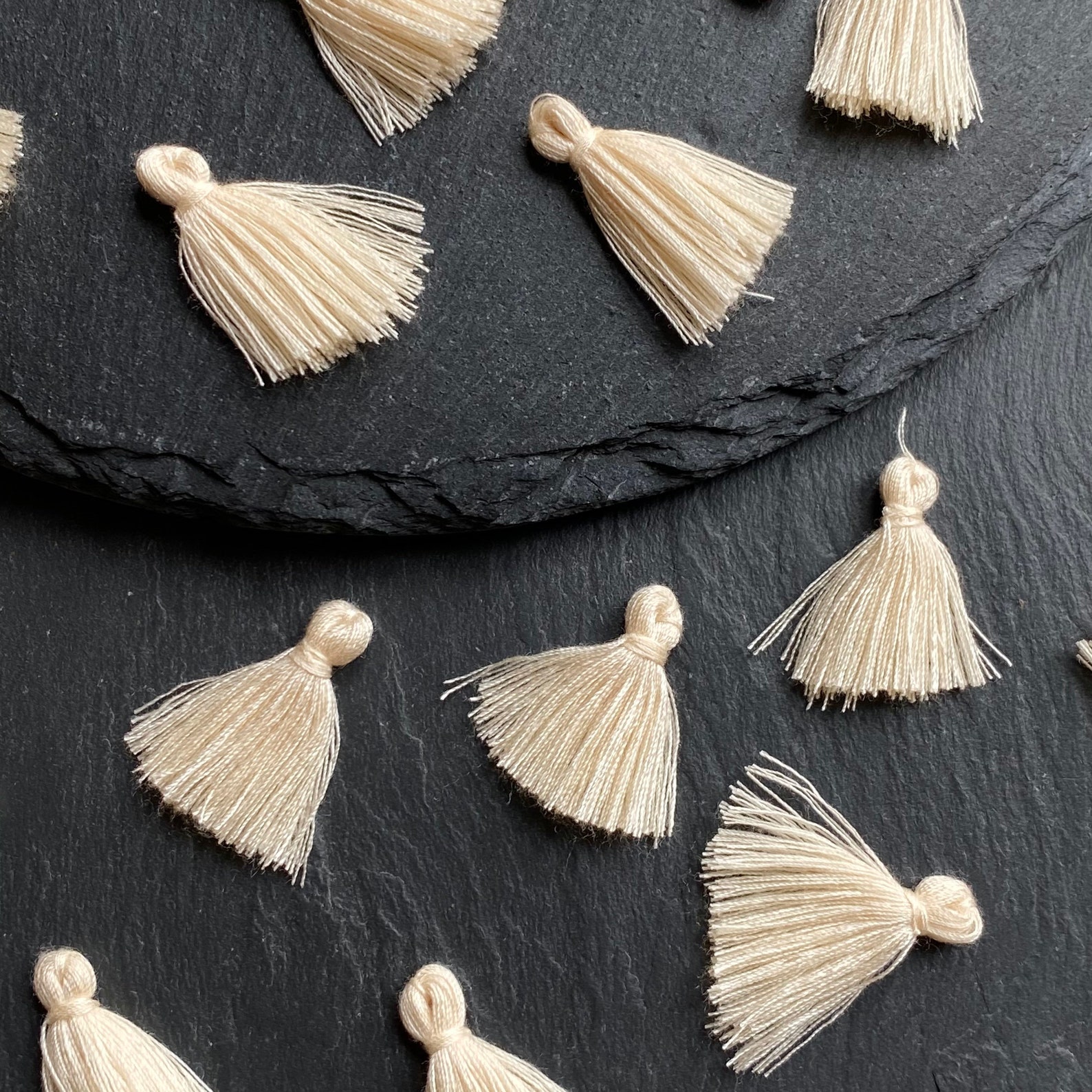 White Thread Cotton Mini Tassels 30mm Wholesale Tiny Mini Etsy