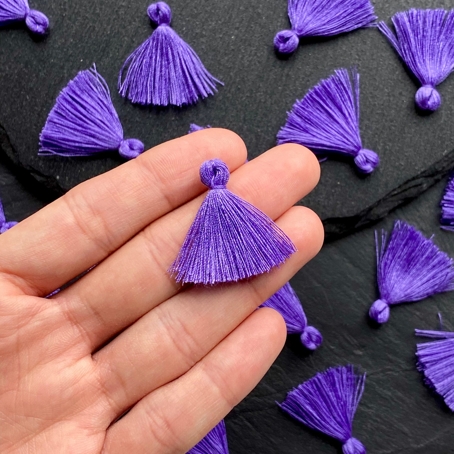 Light Purple Tassels Mini Cotton Tassels For Jewelry Diy Etsy