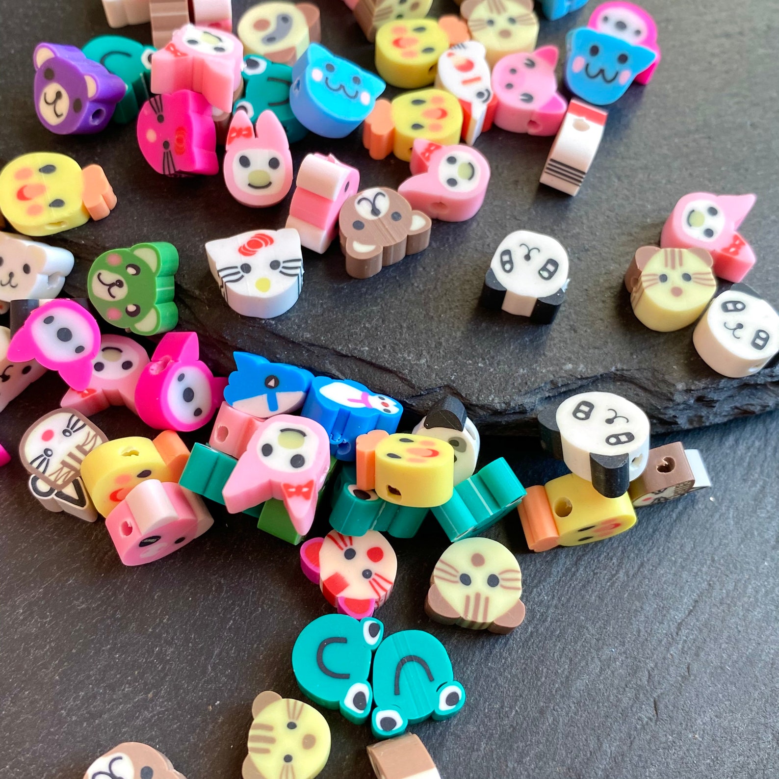 25pc Animal Polymer Fimo Clay Beads Animal Kids Jewelry Etsy