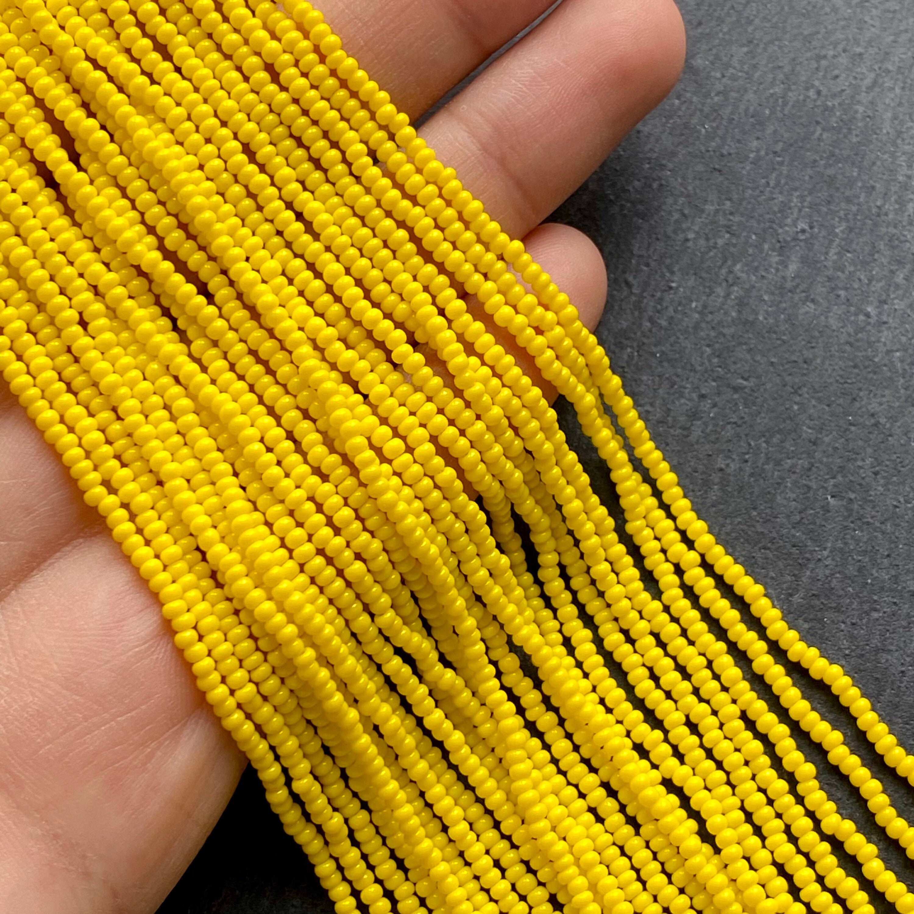 Yellow 11/0 Seed Beads Preciosa Czech Seed Beads Glass Tiny Etsy Ireland