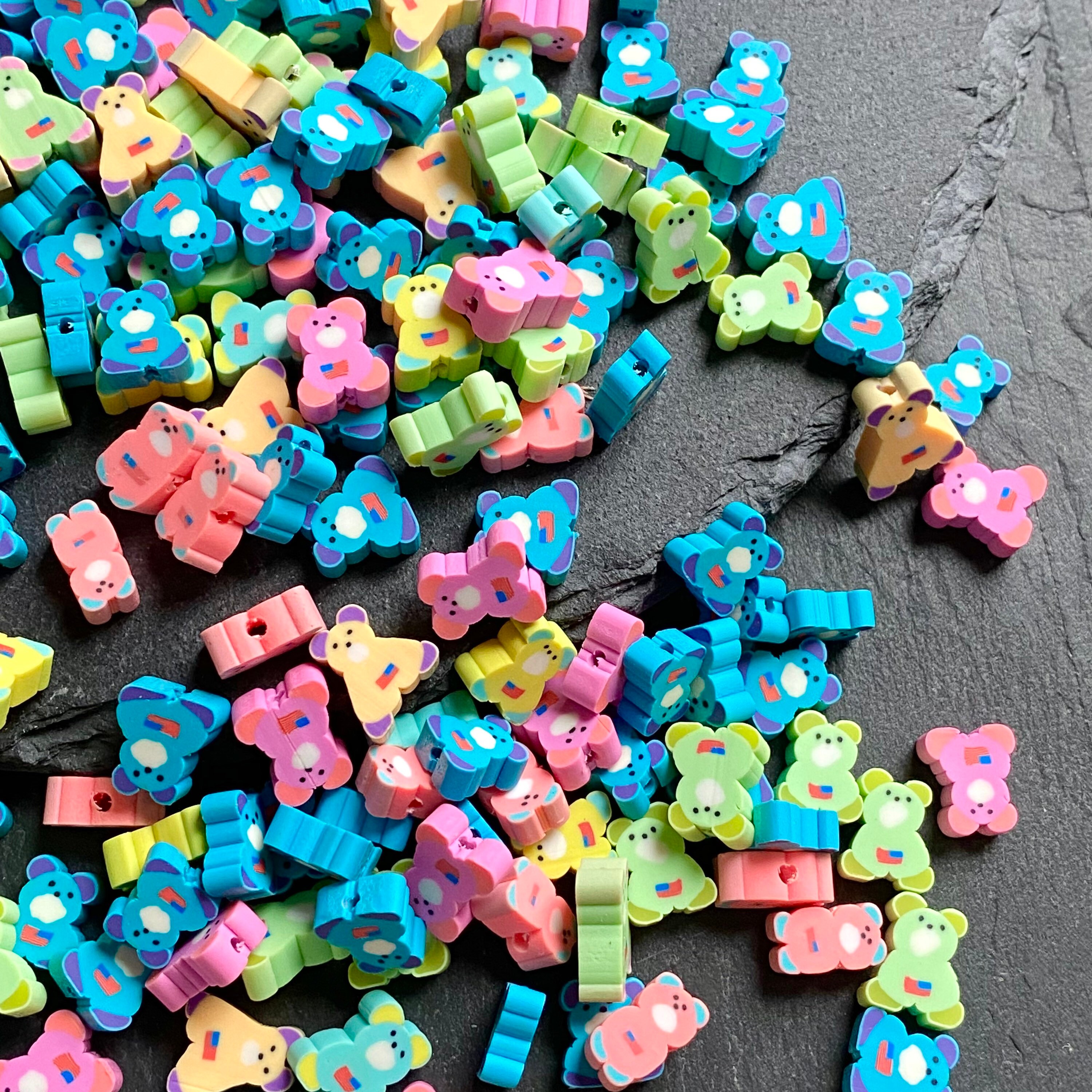 Gummy Bear Polymer Clay Beads Kids Gummy Bear Beads Clay - Etsy