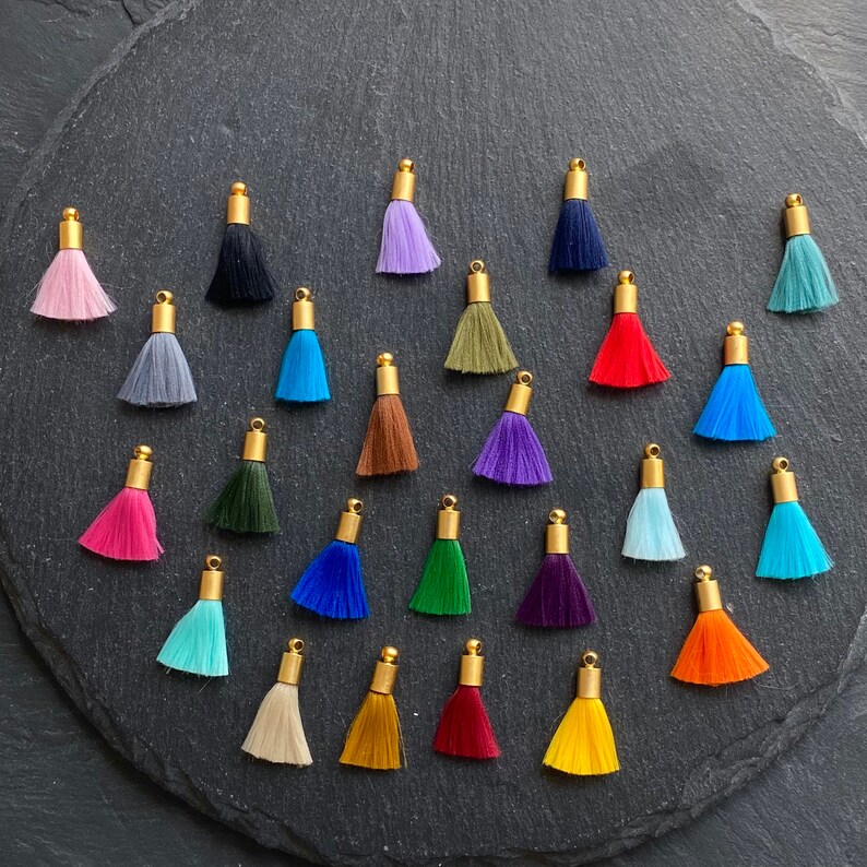 25 Colors Bulk Tassels Mini Jewelry Making Tassels With Etsy