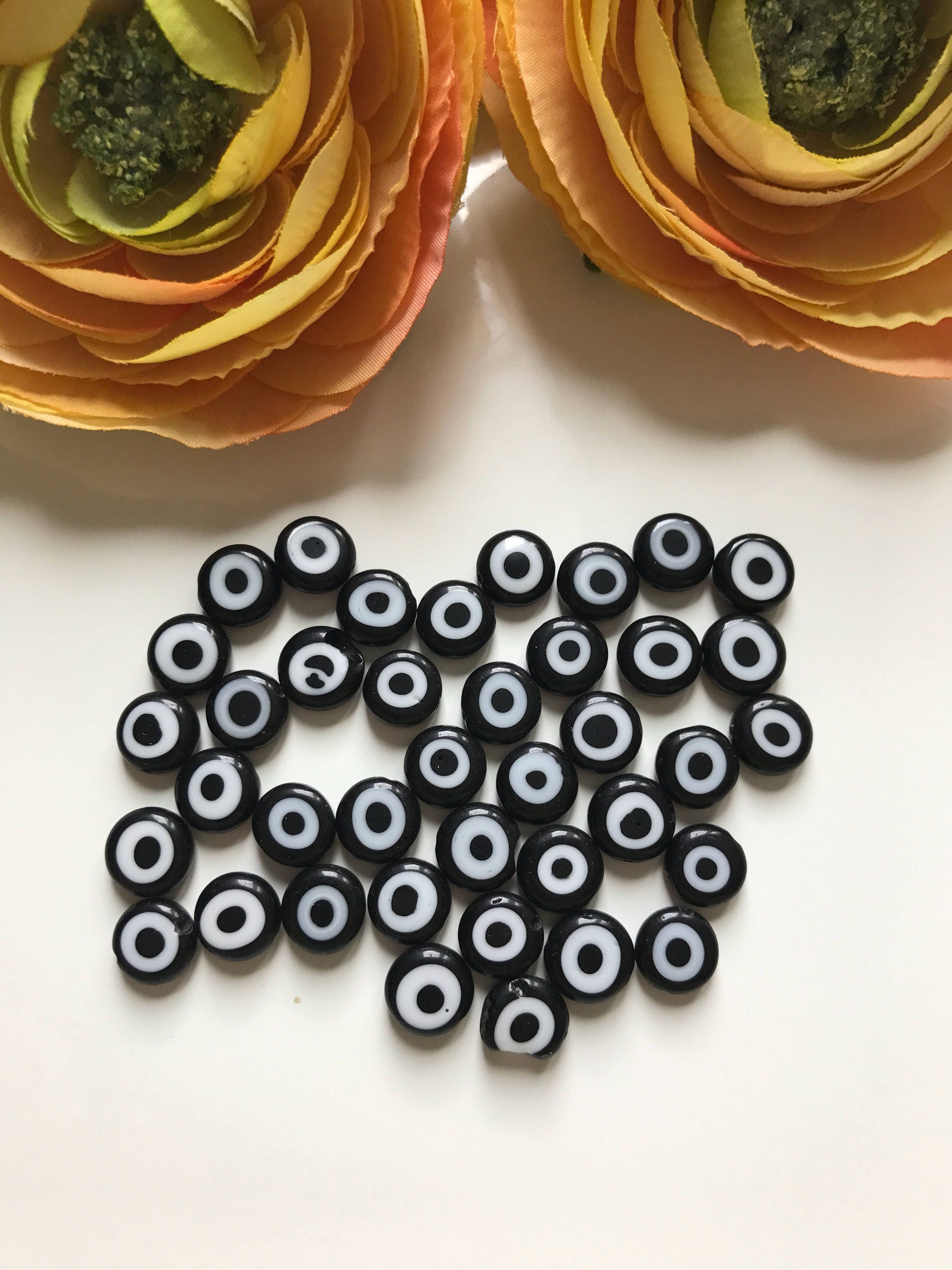 Black evil eye beads nazar evil eye beads ojo beads evil Etsy