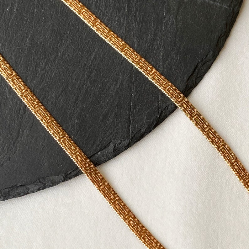 18k Gold Herringbone Snake Chain Gold Plated Cobra Necklace 5mm Shiny Gold Snake Necklace Choker Herringbone Necklace Cable Chain