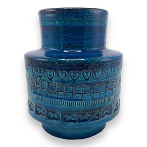 Aldo Londi vase, Rimini Blue, Bitossi ceramics image 2