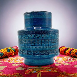 Aldo Londi vase, Rimini Blue, Bitossi ceramics image 1