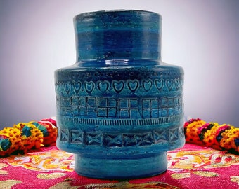 Aldo Londi vase, Rimini Blue, Bitossi ceramics