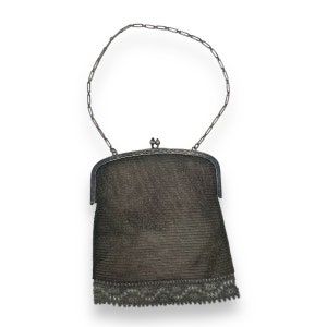 Art Deco evening bag, steel