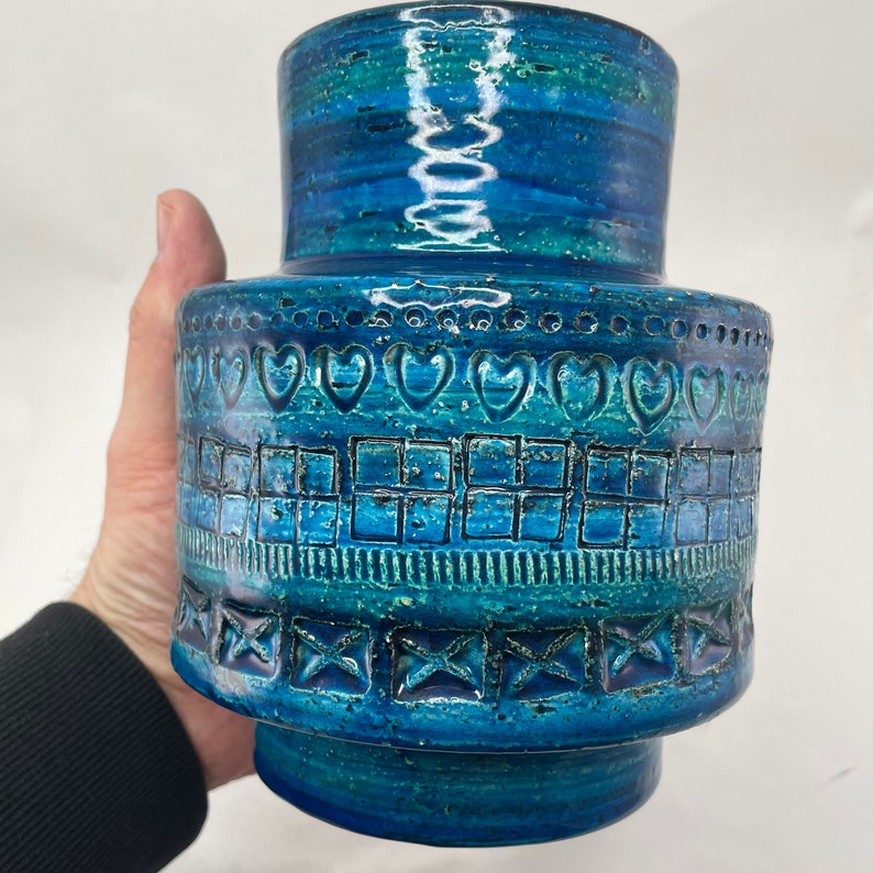 Aldo Londi vase, Rimini Blue, Bitossi ceramics image 4