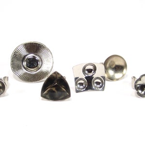 6 pieces 70s ring collection set wholesale giant statement silver retro ring circle triangle flower space vintage SoHo Cologne 1996 70 style
