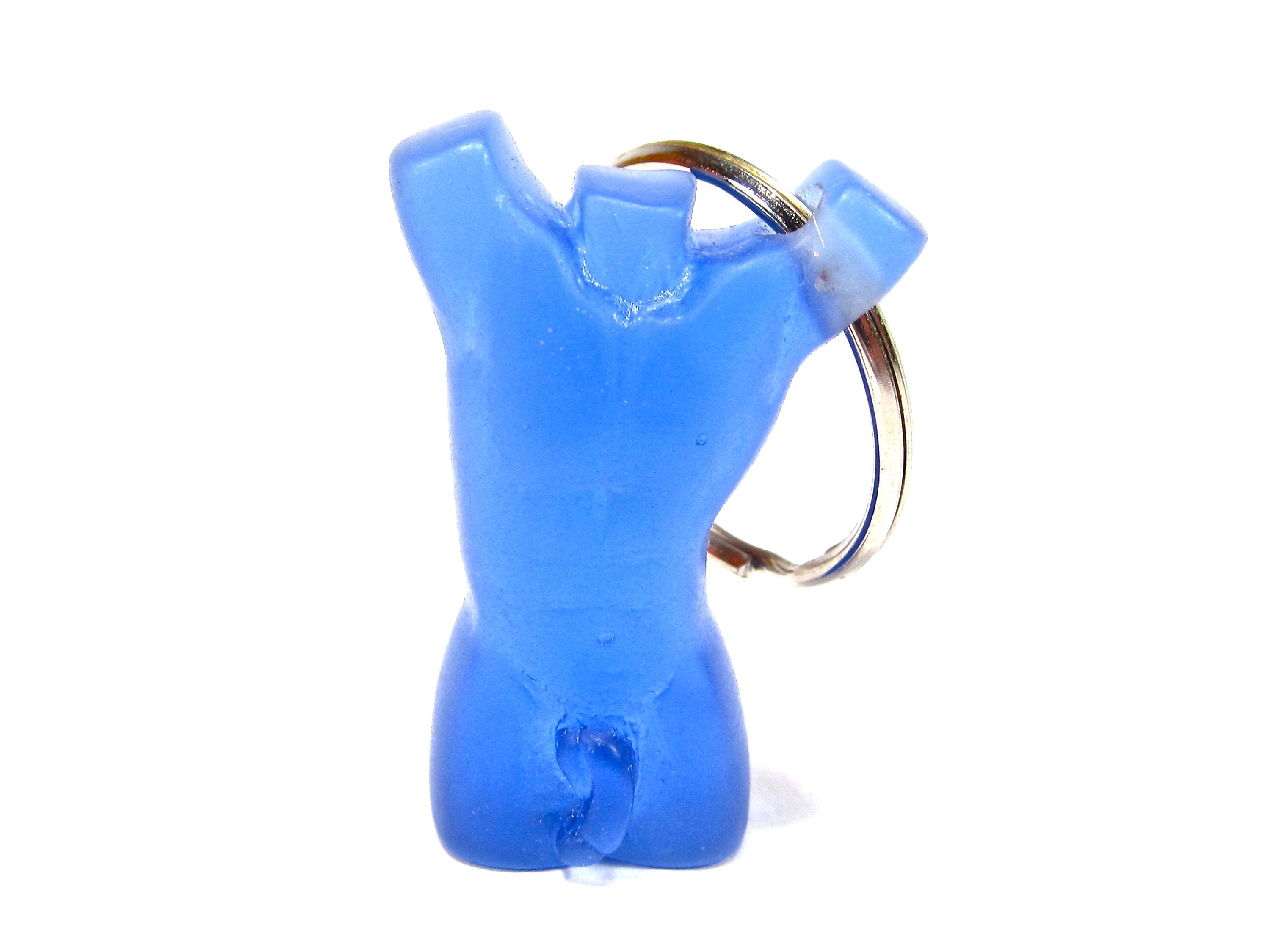 Male Torso Upper Body Key Chain Man Blue Purple Green 90s Made - Etsy