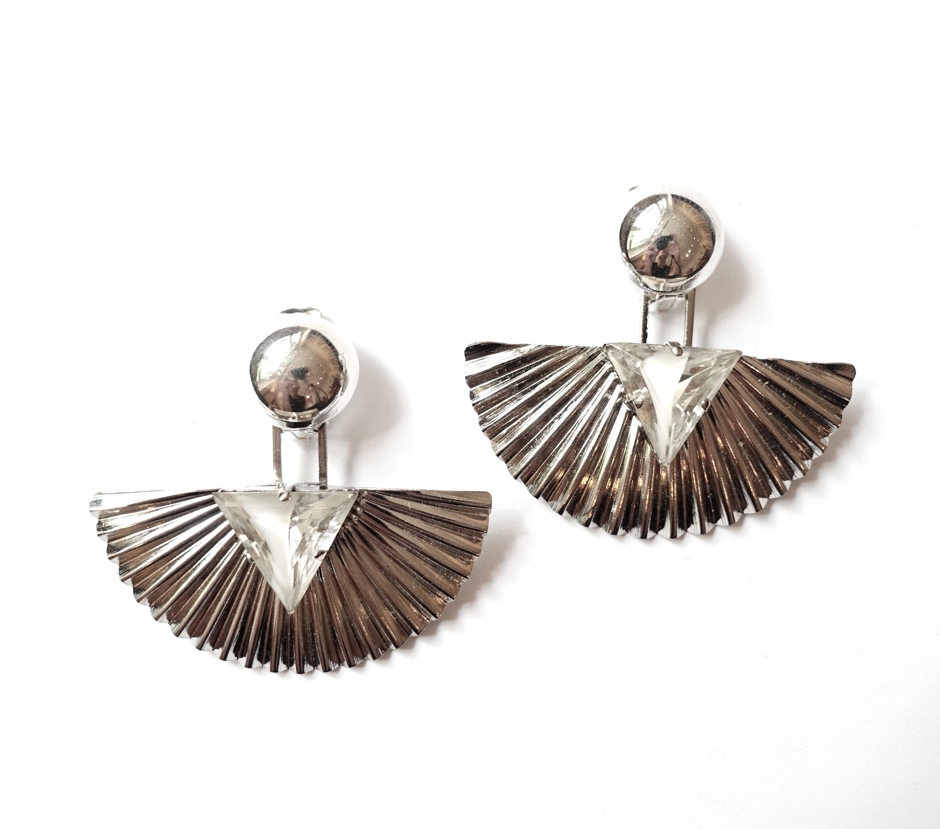 Boucles D'oreilles Vintage Années 70 - Pièce Unique Multicouleur - Occasion