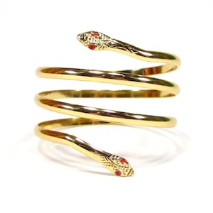 Golden snake bangle bracelet approx. 7 cm in size adjustable