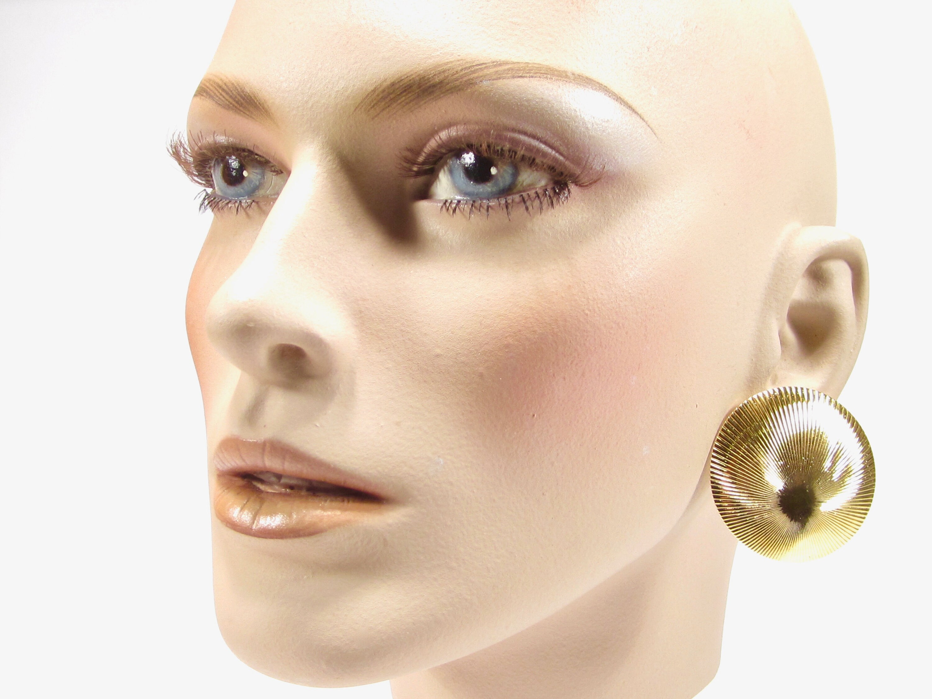Boucles D'oreilles Clips Vintage WESTERN GERMANY - Style Créateur, Couleur Doré, Occasion