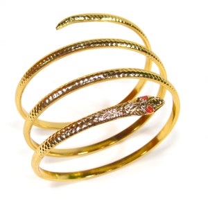 Gouden slangenarmband ca. 6 cm groot, in maat verstelbaar