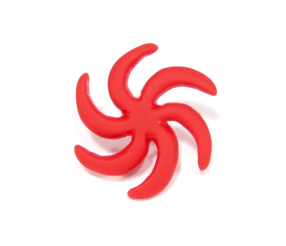 Giant unique statement ring handmade spiral red s… - image 1