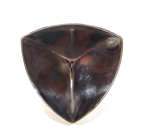 Big statement retro triangle ring Space SoHo Colo… - image 1
