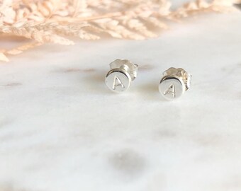 Sterling Silver Initial Studs, Initial Studs, Earrings, Personalised Earrings, Personalised Studs