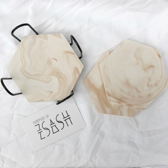 Set of 4, 6, 8 Marble Coasters