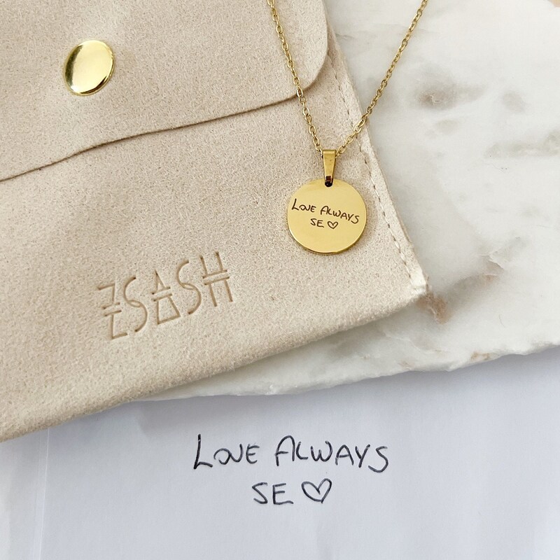 Handwritten Necklace, Custom Signature Necklace, Handwriting Jewelry, Loss Of Mo