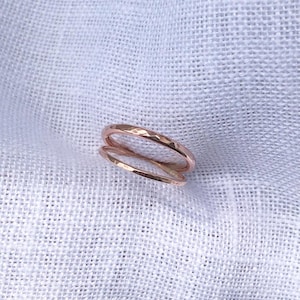 2 Dainty 14k Gold/Rose Gold Filled Stacking Rings, Dainty Rings, Gold Rings, Rose Gold Rings, Ring Set