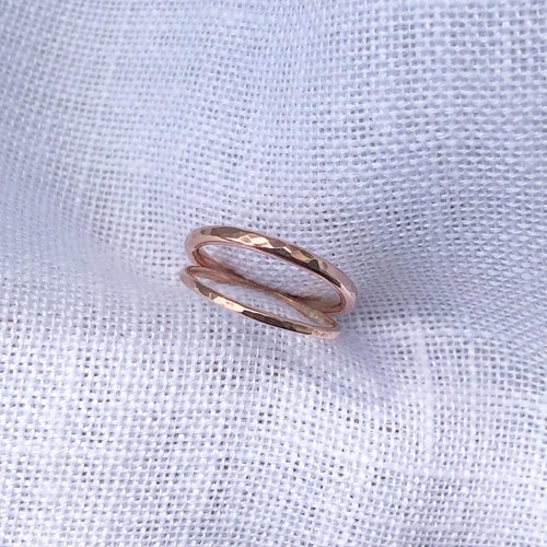 Handmade 14k Gold Filled Stacking Rings, Dainty Ring Set